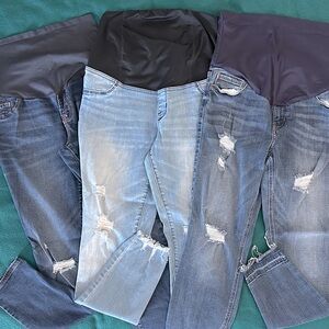 Pinkblush Maternity Jeans in Dark and Light Blue